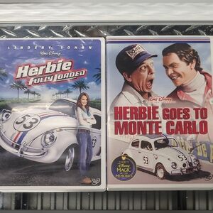 2 Disney Herbie VW DVDs: Herbie Goes To Monte Carlo & Herbie Fully Loaded